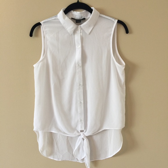 Lime Blue tie front blouse size medium - Picture 1 of 4